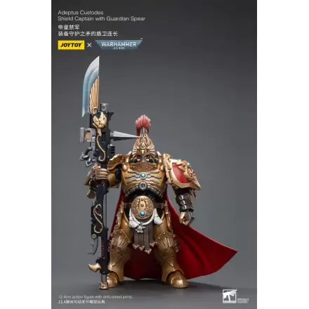 Warhammer 40k Figurină de Acțiune 1/18 Adeptus Custodes Shield Captain cu Suliță Gardian 12 cm termékfotója