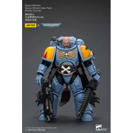 Figurină de acțiune Warhammer 40k 1/18 Space Marines Space Wolves Claw Pack Brother Gunnar 12 cm termékfotója