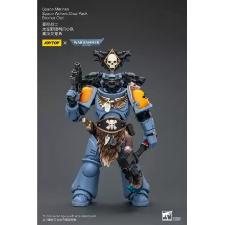 Figurină de acțiune Warhammer 40k 1/18 Space Marines Space Wolves Claw Pack Brother Olaf 12 cm termékfotója