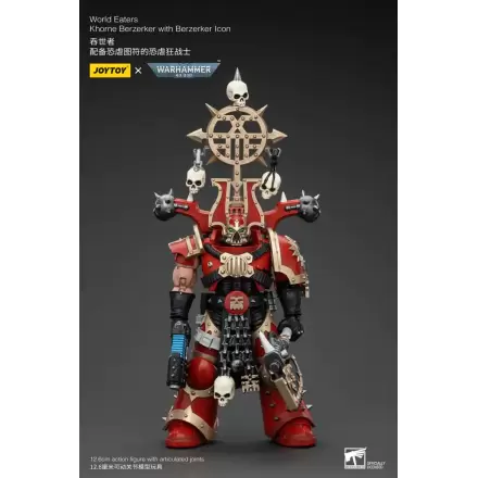 Figurină de acțiune Warhammer 40k 1/18 World Eaters Khorne Berzerker cu Berzerker lcon 13 cm termékfotója