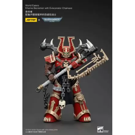 Figurină de acțiune Warhammer 40k 1/18 World Eaters Khorne Berzerker cu Eviscerator Chainaxe 13 cm termékfotója