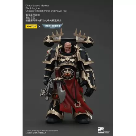 Figurină Acțiune Warhammer 40k Chaos Space Marines Black Legion Chosen cu Pistol Bolt și Pumn Energetic 20 cm termékfotója