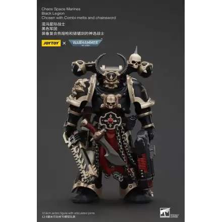 Figurină de acțiune Warhammer 40k Chaos Space Marines Black Legion Chosen cu Combi-melta și sabie-lanț 20 cm termékfotója