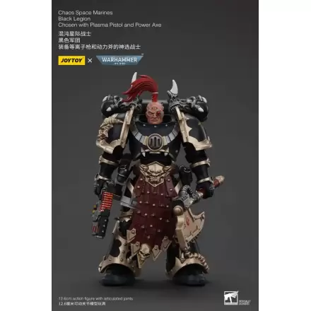 Figurină de acțiune Warhammer 40k Chaos Space Marines Legiunea Neagră Aleși cu Pistol cu plasmă și Topor energetic 20 cm termékfotója