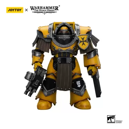 Warhammer The Horus Heresy Figurina de acțiune 1/18 Imperial Fists Legion Cataphractii Terminator Squad Legion Cataphractii cu Chainfist 12 cm termékfotója