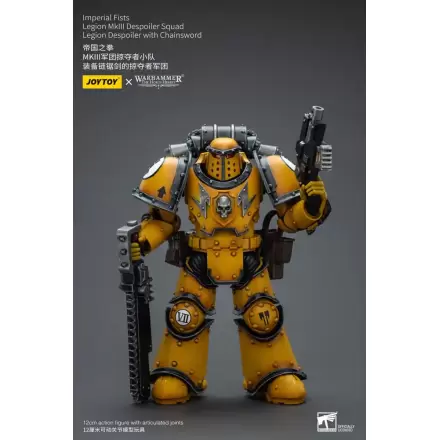 Warhammer The Horus Heresy Figurina de acțiune 1/18 Imperial Fists Legion MkIII Despoiler Squad Legion Despoiler cu Chainsword 12 cm termékfotója