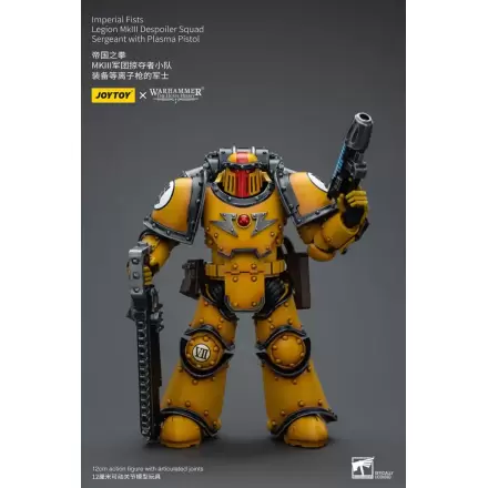 Warhammer The Horus Heresy Figurina de acțiune 1/18 Imperial Fists Legion MkIII Despoiler Squad Sergent cu Pistol cu plasmă 12 cm termékfotója