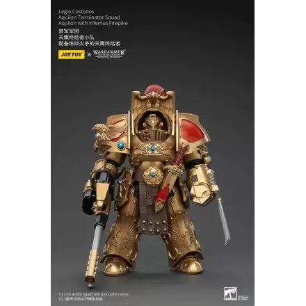 Warhammer The Horus Heresy Figurina de Acțiune 1/18 Legio Custodes Aquilon Terminator Squad Aquilon cu Infernus Firepike 14 cm termékfotója