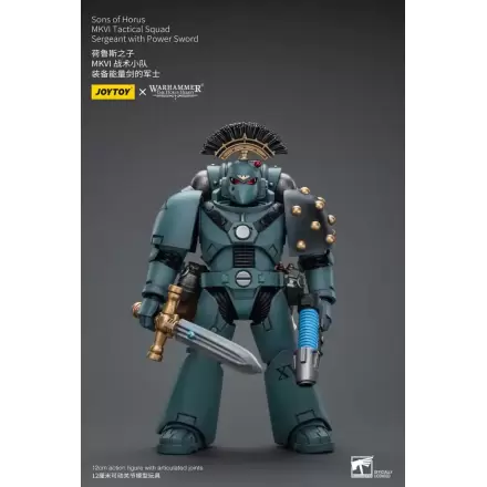 Figurină de acțiune Warhammer The Horus Heresy 1/18 Sons of Horus MKVI Echipa tactică Sergent cu sabie energetică 12 cm termékfotója