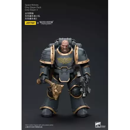 Warhammer The Horus Heresy Figurina de Acțiune 1/18 Space Wolves Grey Slayer Pack Grey Slayer 3 12 cm termékfotója