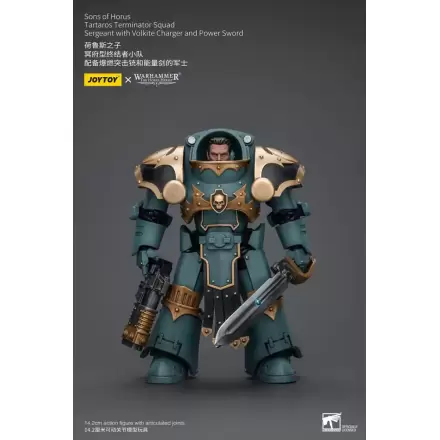 Figurină de acțiune Warhammer The Horus Heresy 1/18 Tartaros Terminator Squad Sergeant cu Volkite Charger și Sabie Putere 12 cm termékfotója