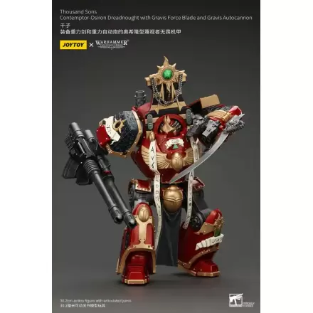 Warhammer The Horus Heresy Figurina de acțiune 1/18 Thousand Sons Contemptor-Osiron Dreadnought cu Gravis Force Blade Și Gravis Autocannon 30 cm termékfotója