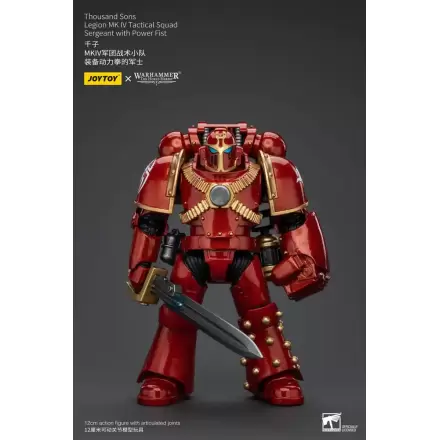 Figurină de acțiune Warhammer The Horus Heresy 1/18 Legiunea Thousand Sons, Sergentul echipei tactice MK IV cu pumn de putere 12 cm termékfotója