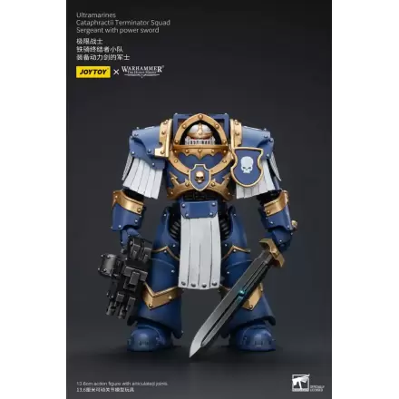 Warhammer The Horus Heresy Figurina de Acțiune 1/18 Ultramarines Cataphractii Terminator Squad Sergent cu Power Sword 14 cm termékfotója