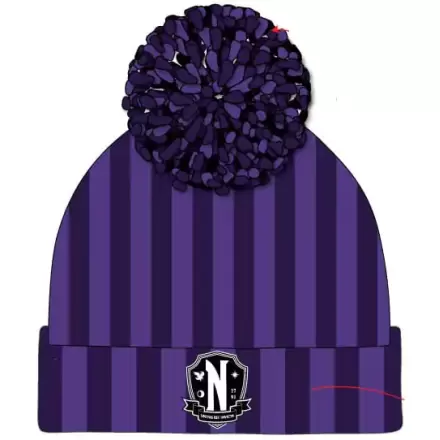 Căciulă cu ciucure Wednesday Pom-Pom Beanie Nevermore Logo termékfotója