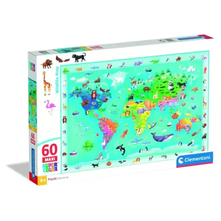 Wildlife Map maxi puzzle 60 piese termékfotója