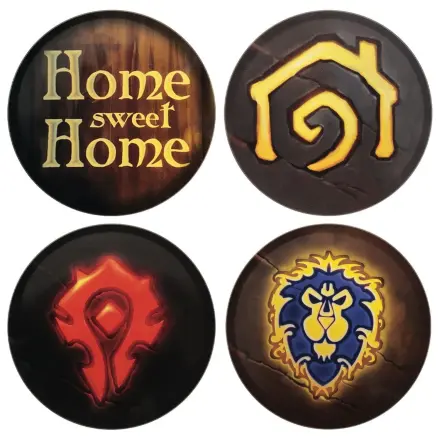 World of Warcraft Suport de pahare set de 4 bucati din metal imprimat poza produsului