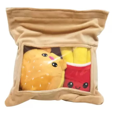Yummis Together Figurine de plus 2 piese Burger & Cartofi prajiti in punga de take away 21 cm poza produsului