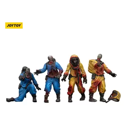 Zombie Dark Source Action Figures set de 4 Laborator Biochimic Team 8 cm poza produsului