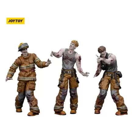 Zombie Dark Source Action Figures Set de 3 Figurine Pompieri 8 cm poza produsului