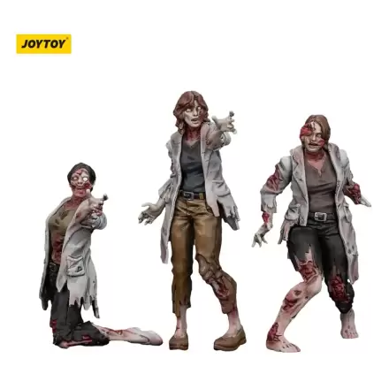 Zombie Dark Source Action Figures Set 3 Figurine Oameni de știință (Female) 8 cm poza produsului