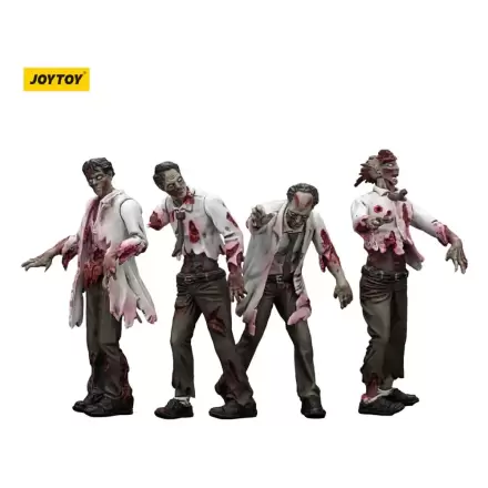 Set 4 figurine de acțiune Zombie Dark Source cu oameni de știință (bărbat) 8 cm poza produsului